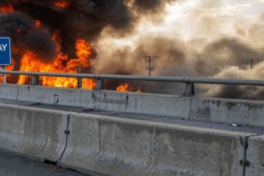 Major fire and explosion near Sideway Inn following earthquake China-Myanmar border region disaster