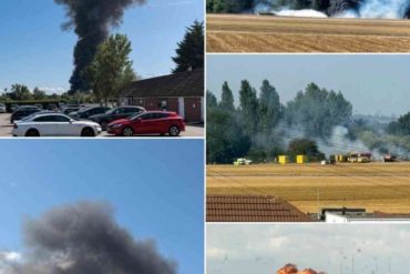 Highway 99 mudslide and fire emergency response with smoke visible across multiple locations