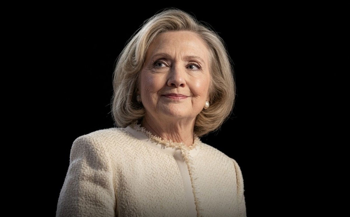 Senior woman in cream cardigan, Hillary Clinton White House criticism topic