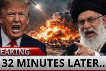 Iran military warning escalation between leaders with explosion imagery
