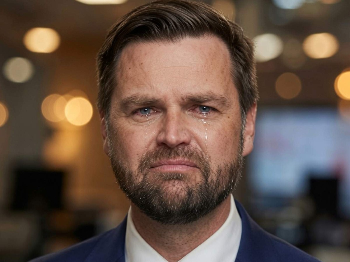 JD Vance confirmed in Ohio 20 minutes ago, professional headshot with beard in dark suit and blue tie