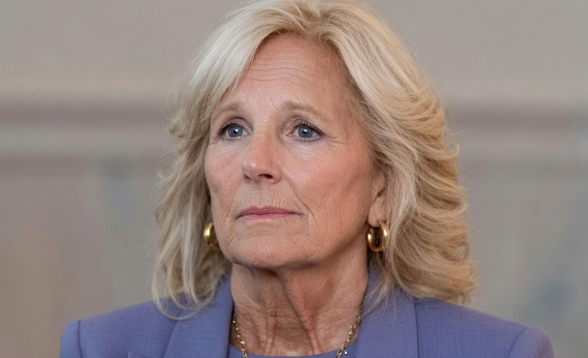 Jill Biden book author portrait in blue jacket