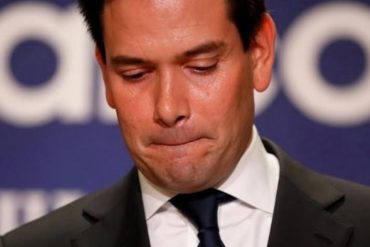 Marco Rubio power shift moment at political event with serious expression