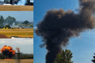 Mudslide Lillooet destruction showing smoke and explosions near rural farmland and infrastructure damage