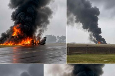 Devastating plane crash 244 passengers aircraft fire emergency runway disaster