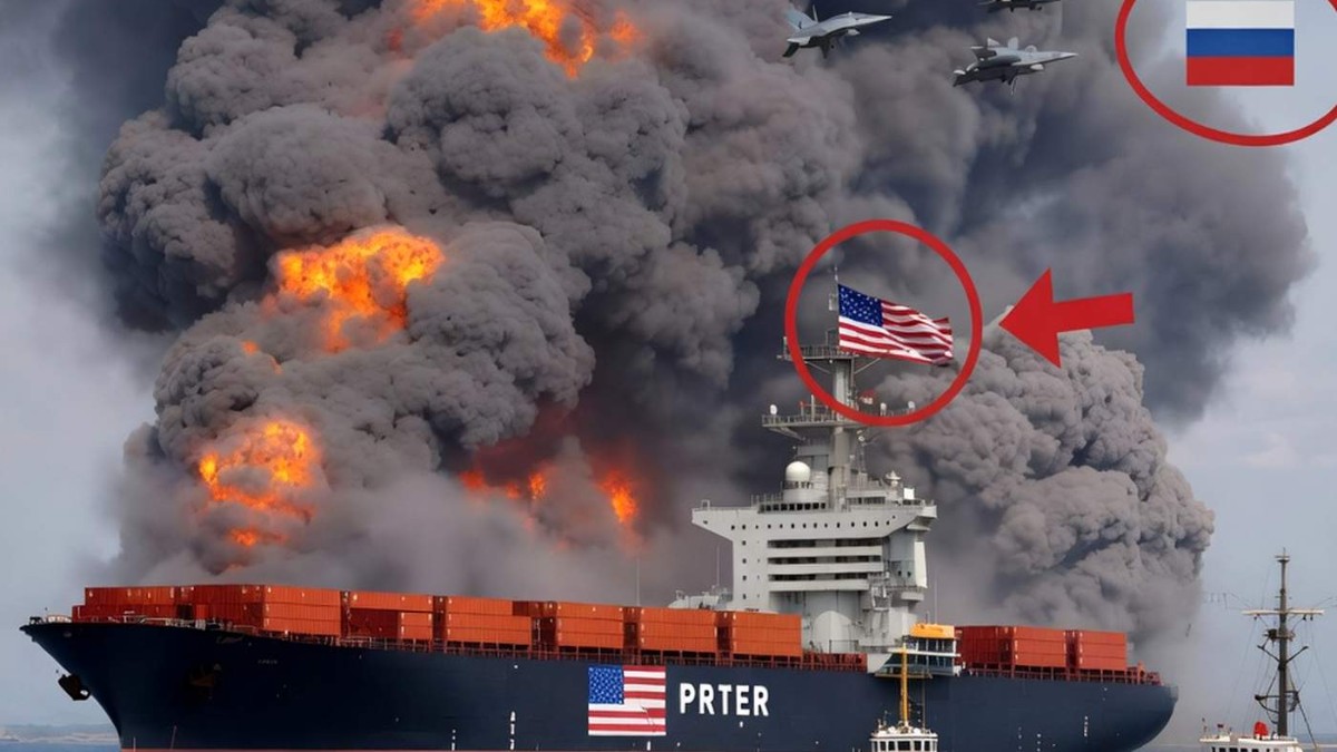 US military ammunition ship sinks with 10 tons of weapons after explosion