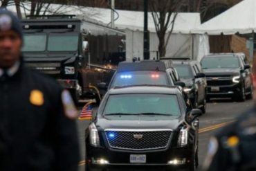 Secret Service vehicle with security personnel during White House shooting incident response