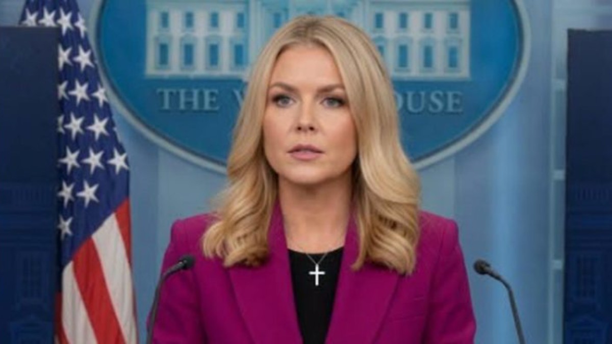 Woman at White House podium following FEMA administrator fired announcement