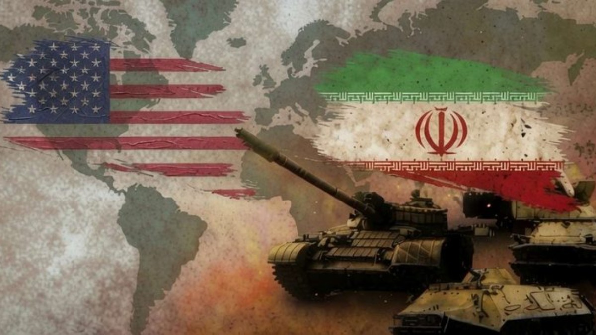 JUST IN: IRAN STUNS THE WORLD AND ANNOUNCES military conflict visualization with US flag and Iranian flag