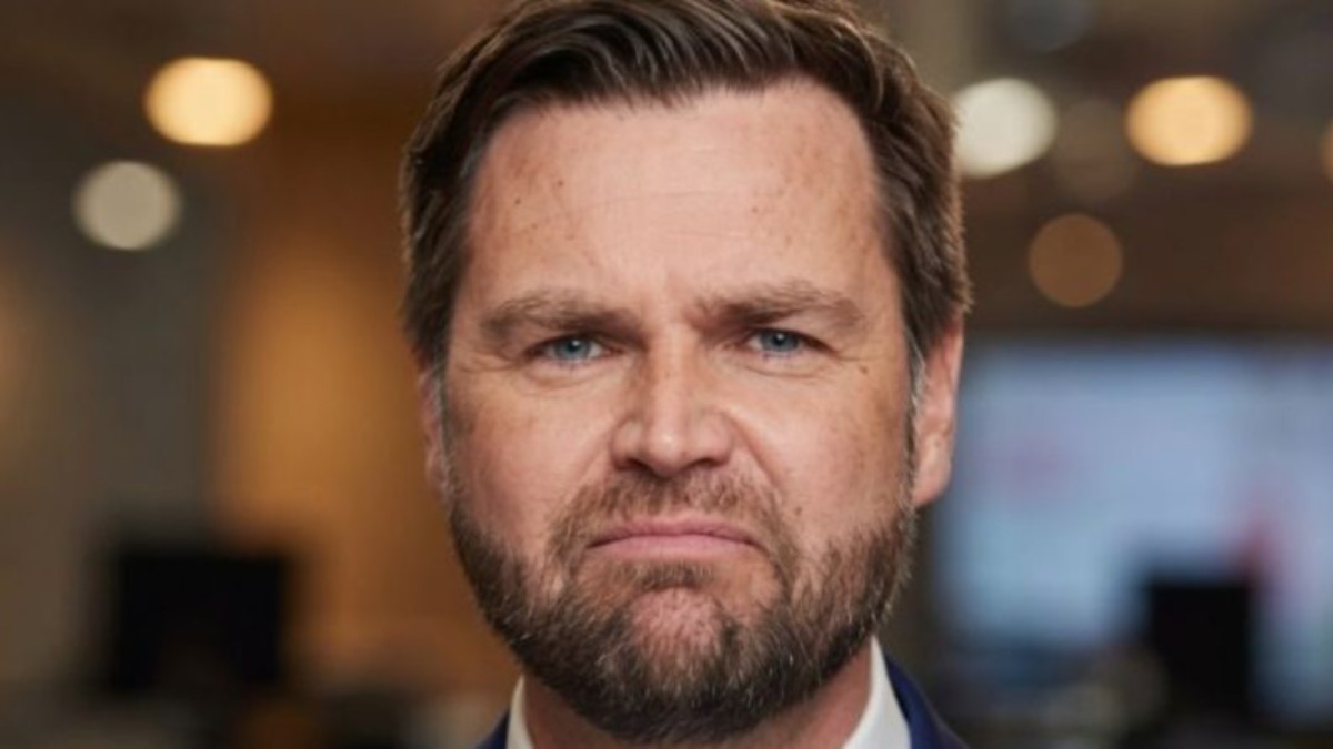 JD Vance 2028 Republican race candidate portrait in professional setting
