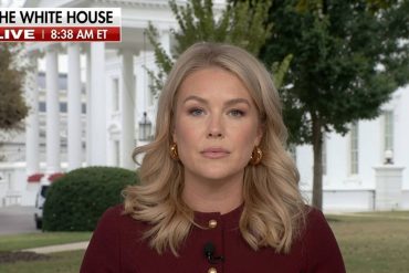 Leavitt returns to blast deranged algae protesters at Reflecting Pool during White House live broadcast