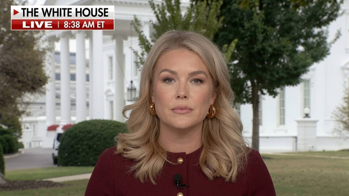Leavitt returns to blast deranged algae protesters at Reflecting Pool during White House live broadcast