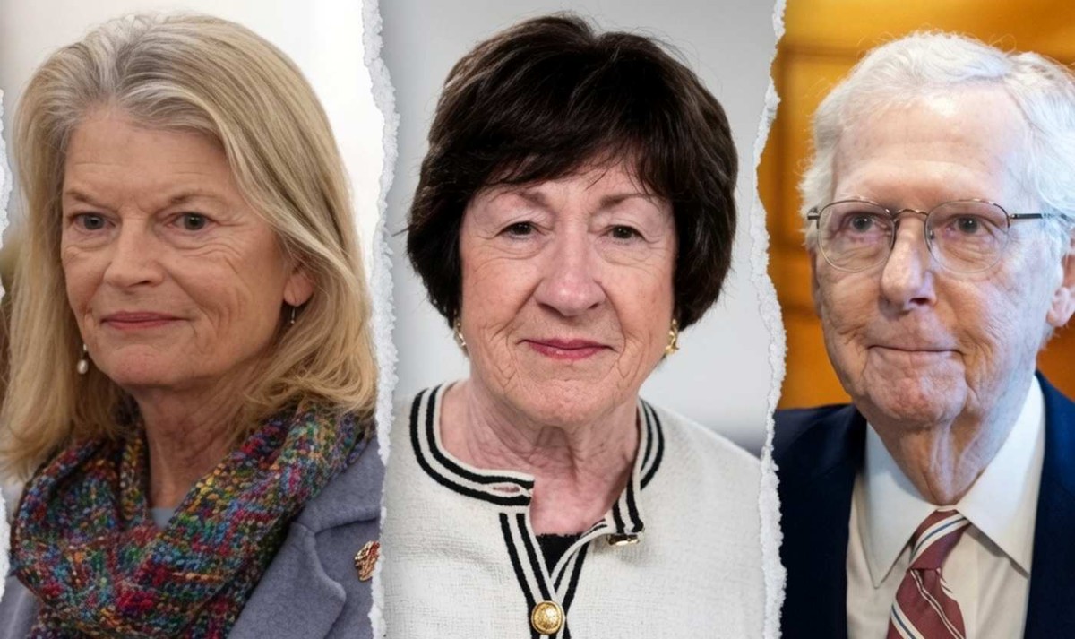 Three political figures discussing voter ID bill reconciliation compromise